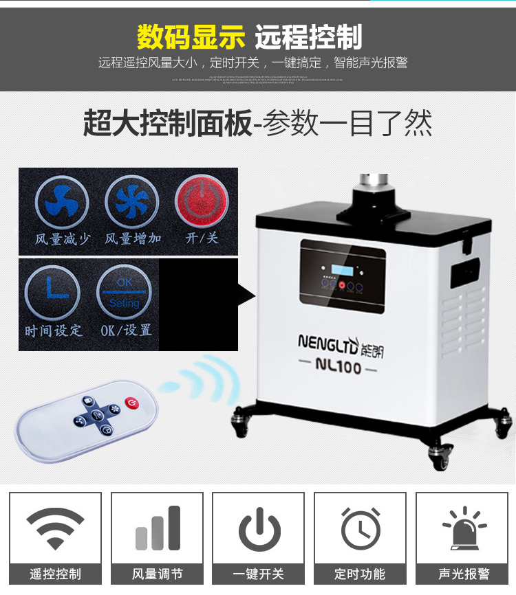 NL100 数码控制面板与遥控功能展示